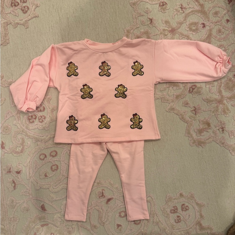 Lolee & Co Bamboo Sequin Gingerbread Set, 2T